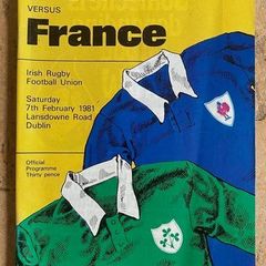 Very Rare 1981 Ireland v France - Five Nations Championship Programme