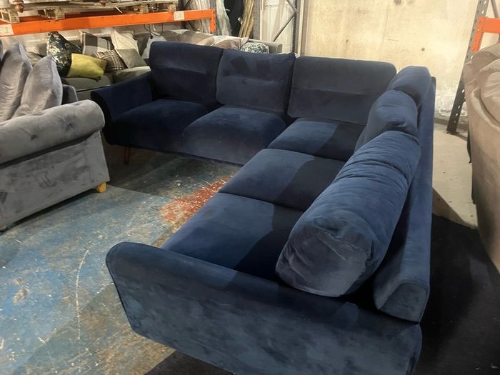 Blue corner sofa set couch