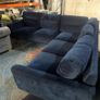 Blue corner sofa set couch Image 2