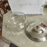 Beautiful Antique  Silver Plated Lided Glass Salad Bowl Or Fresh Fruit Salad Image 7