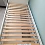 White single bed with underneath pull out bed and 2 storage draws Image 4