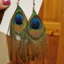 Eye-catching Peacock Feather Earrings Image 2