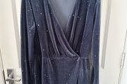 Moves Navy Velvet Dress L
