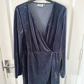 Moves Navy Velvet Dress L