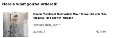Traditional Thermostatic Mixer Shower set Chrome