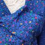 Vintage 80s 90s Electric blue party blouse ruffle detail Image 5