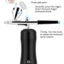 BRAND NEW Portable Cordless Rechargeable 0.3mm Auto Airbrush Gun with Air Compressor for Makeup,Nail Art,Cake Decor Image 5
