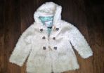 White M&S Woolen Hoody Jacket for Girls 4-5 years