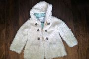 White M&amp;S Woolen Hoody Jacket for Girls 4-5 years
