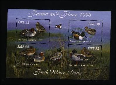 1996 Ireland Fauna & Flora (Freshwater Ducks) Commemorative Stamps Miniature Sheet Mint Never Hinged (MNH)