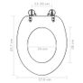 Toilet Seats with Lids 2 pcs MDF Porcelain Image 6