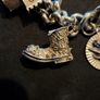 Mid Century Heavy 925 Sterling Silver Charm Bracelet Image 5