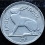 [#387] - Ireland 1943 | Irish 3p | Three Pence | Harp | KM.12 Image 2