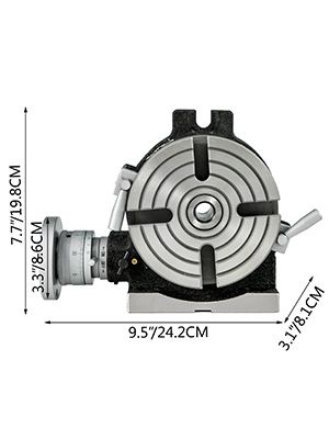 Vertical & Horizontal Rotary Table 150MM HV4 HV6 HV8 Working Table Tilting 360 for Milling Drilling Machine
