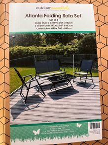 Outdoor Table and chairs Atlanta Folding Sofa Set - Brand new