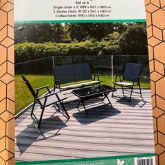 Outdoor Table and chairs Atlanta Folding Sofa Set - Brand new