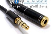 1m PRO 4 Pole TRRS METAL 3.5mm Jack Headphone / Headset Extension Cable