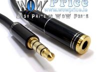 main image for ad 3m PRO 4 Pole TRRS METAL 3.5mm Jack Headphone / Headset Extension Cable