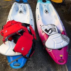 Two Wave Sport sit on kayaks