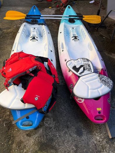 Two Wave Sport sit on kayaks
