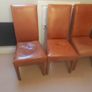 Cognac leather chairs x 4 Image 5