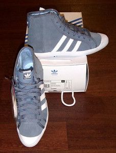 Adidas Originals Adria Grey Suede High Top Trainers Size Uk 4 NEW