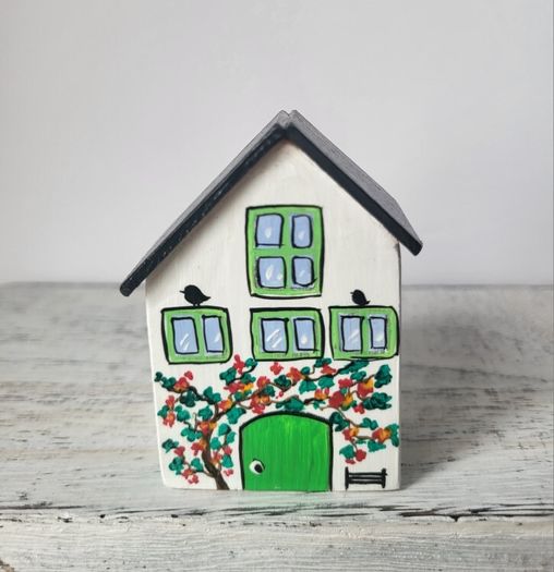 Handcrafted tiny wooden house!