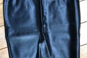 Leather effect midi skirt