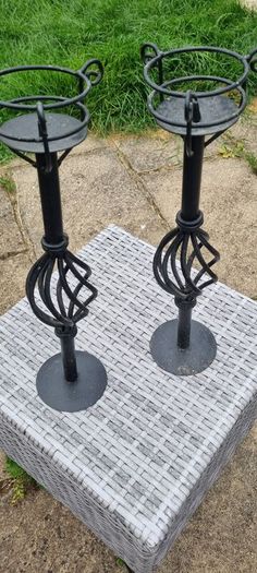 Fireside set and 2 matching candlesticks