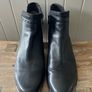womens ankle boots Caprice black leather lined size 6 Image 2