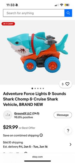 Adventure force chomp and cruise shark.