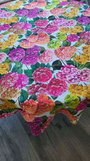 Round tablecloth  -160 cm. "Hydrangea "  100% cotton.