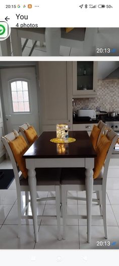 bar table and chairs