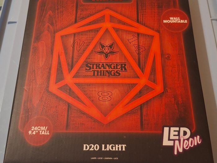 Stranger Things 5 D20 Wall Mountable LED Neon Light