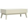Coffee Table with 2 Drawers Carving Grey 110x50x40 cm Wood Image 5