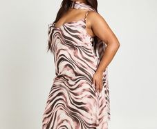 Boohoo Maxi Dress with Neck Scarf