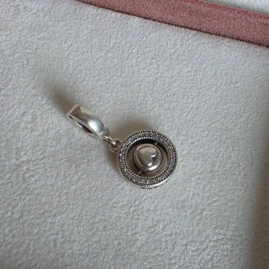 Pandora spinning signature dangle charm perfect condition fully hallmarked