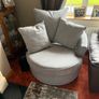 Luxury couch with swivel chair Image 5