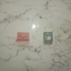 shopkins - 2pcs, glow in the dark shopkins (speaker, laptop)