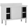 Work Table with Sliding Doors 120x50x(95-97) cm Image 3