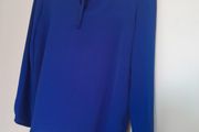 Top in bright blue, 4/4 sleeves