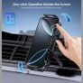 Dual Coils Fast Wireless Car Charger, LAMJAD 15W Smart Qi Car Mount Phone Holder for Air Vent&Dashboard, Compatible with Galaxy z Fold 5/4/3/2/13 Series/iPhone 8/X/11/12 Series/Pixel 6/Samsung S22 Ultra Image 6