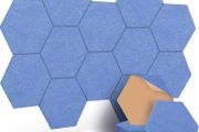 NEW SALE | 12 Pcs Self-Adhesive Acoustic Absorption Panels, High Density 12" X 10" X 0.4" Soundproof Acoustic Panel, Hexagon Sound Absorbing Panels for Recording Studio &amp; Home &amp; Offices (Blue)