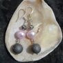 Pearl/Druzy earrings,Drop earrings,NewGift.Handmade earrings Image 4