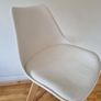 2 Modern White & Wood Kitchen Bar Stools Image 5