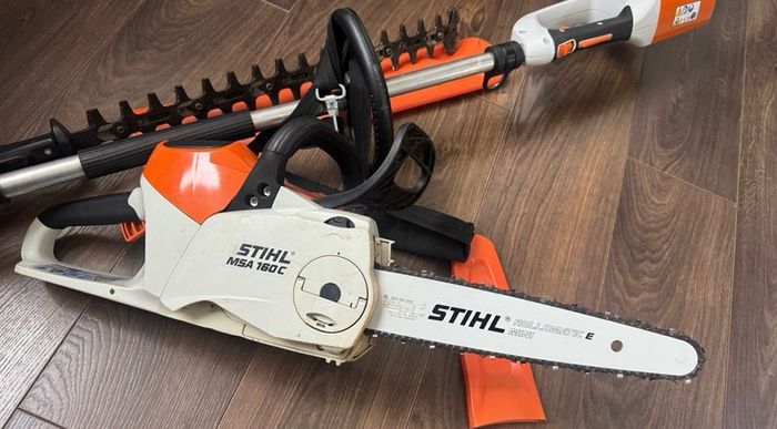 Stihl hedge trimmer and Chainsaw