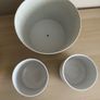 Plant Pots 3 pcs white ceramic/ metal Image 2
