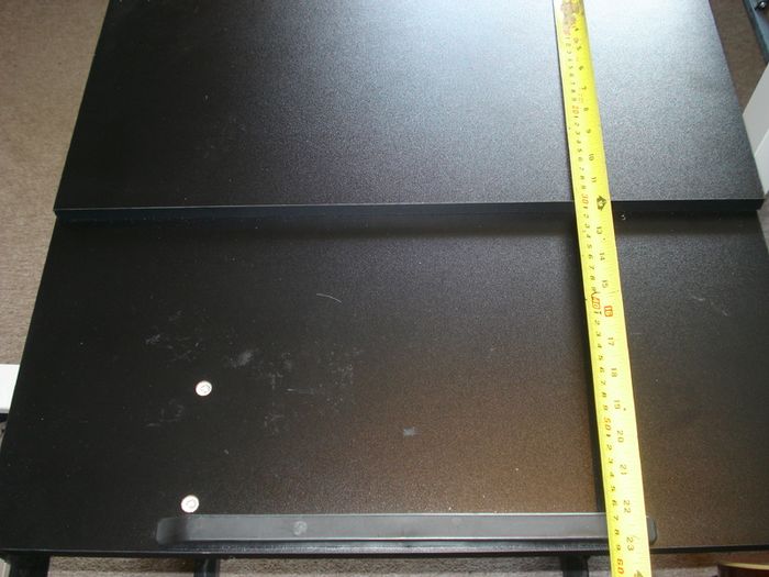 Adjustable height mobile desk - black