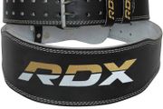 Weight Lifting Belt Gym Fitness, Cowhide Leather, 4 Padded Lumbar Back Support, 10 Adjustable Holes, Powerlifting Bodybuilding Deadlifts Squats Exercise Workout, Men Strength Training Equipment