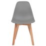 Dining Chairs 4 pcs Grey Plastic Image 2